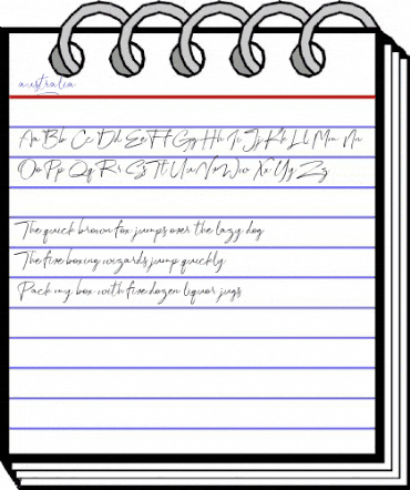 Australia Regular animated font preview